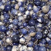 Sodalite - Boucles d'oreilles en grappes (Lot de 10 pièce) 