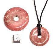 Thulite qualité "A" - Donut 3 cm Ø (Lot de 10 pièces)  